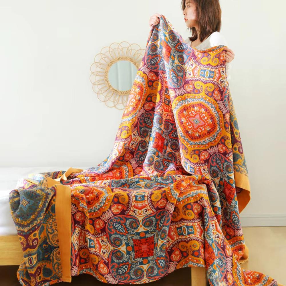Verkoelende Zomerdeken Met Boho Patroon