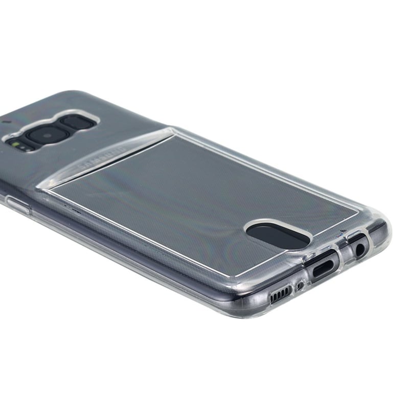 Galaxy S8 transparant TPU hoesje met pasjesvakje