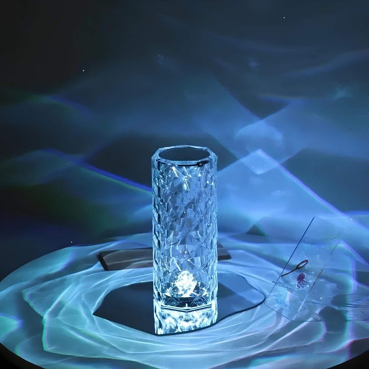 Lumio Baso Sparkling Crystal Touch tafellamp