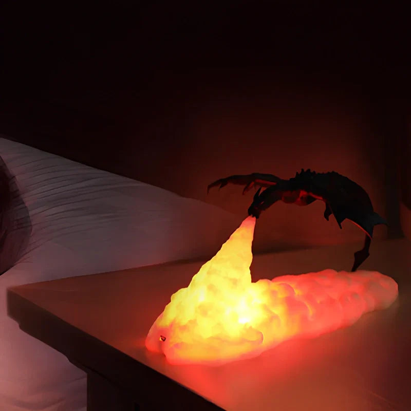 Dracarys oplaadbare 3D draaklamp