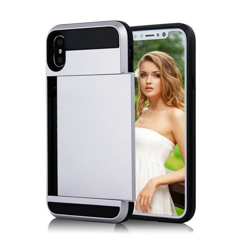 Slide Armor hoesje met pashouder voor iPhone X / Xs