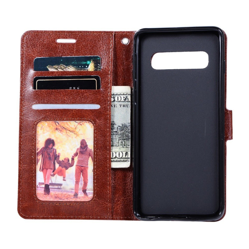 Galaxy S10 Leren Portemonnee Hoesje