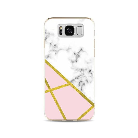 Galaxy S8 Plus geometrisch marmer TPU hoesje