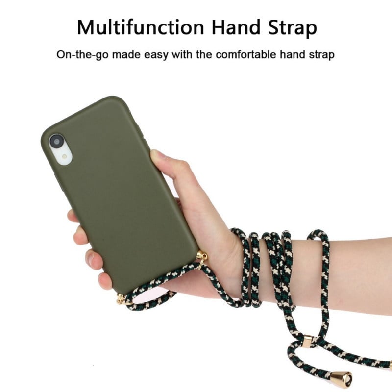iPhone XR crossbody TPU hoesje met koord