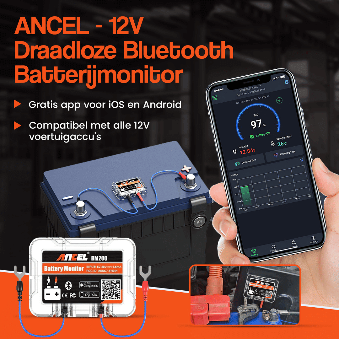 ANCEL BM200 draadloze accumonitor