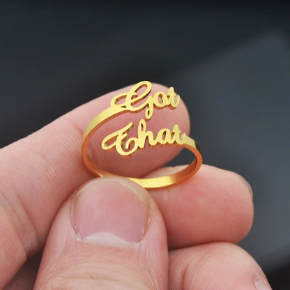 RingCrown gepersonaliseerde naamring