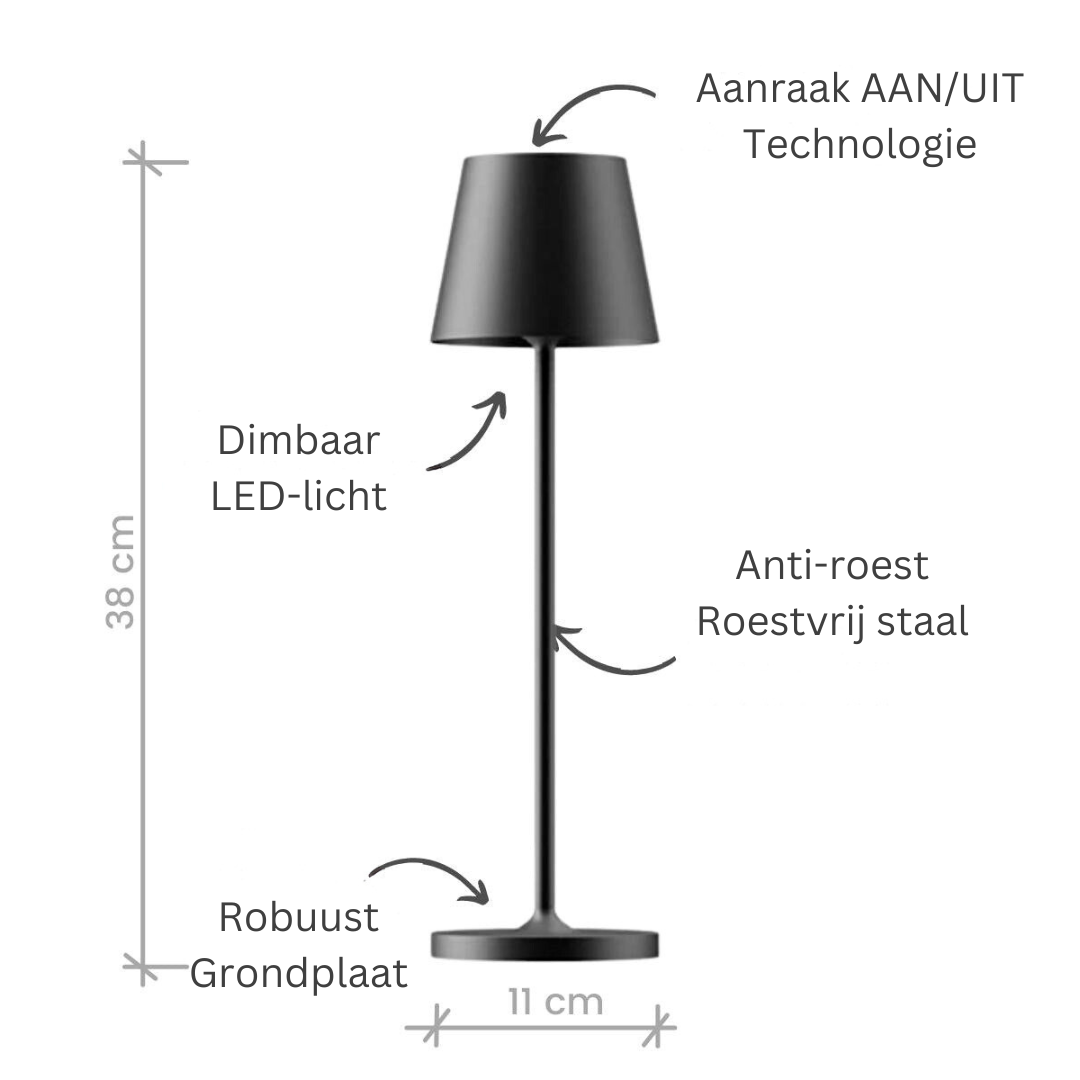 GlowTouch draadloze tafellamp