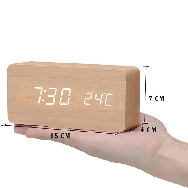 Lumio houtlook led-wekker