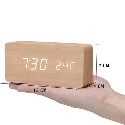 Lumio houtlook led-wekker