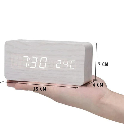 Lumio houtlook led-wekker