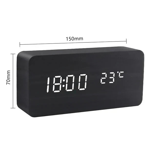 Lumio houtlook led-wekker