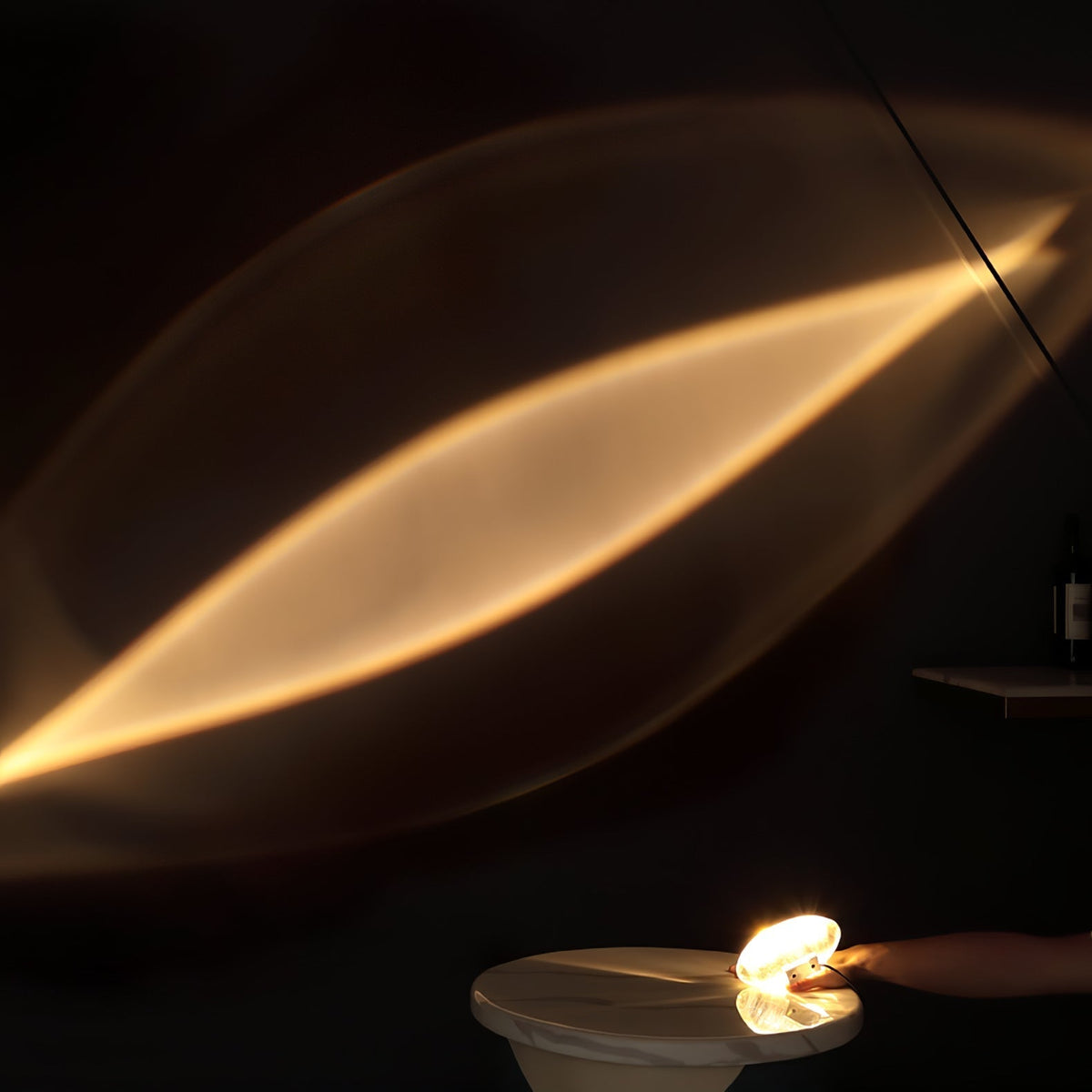 SMD Living design tafellamp met kristal lens
