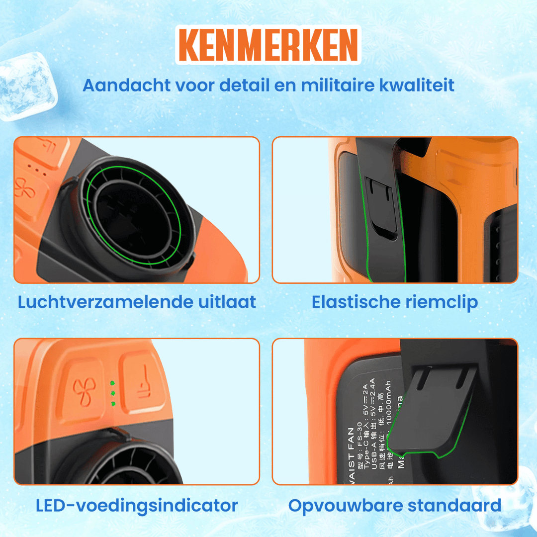 BREEZI draadloze ventilator clip