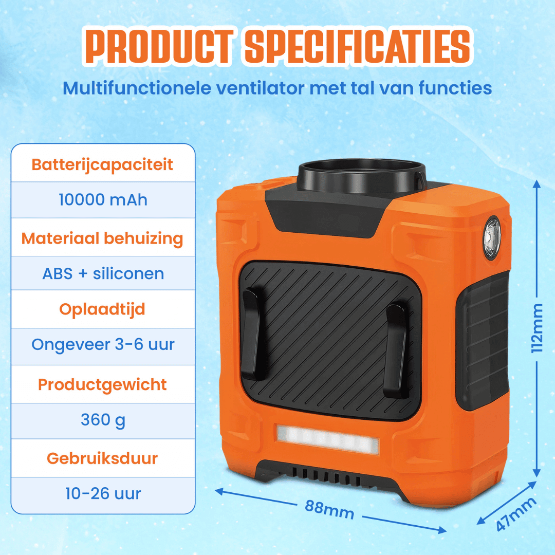 BREEZI draadloze ventilator clip
