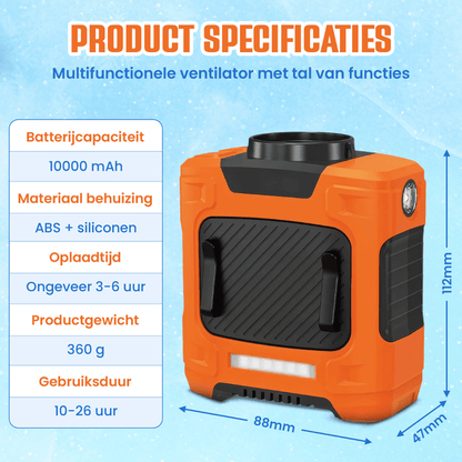 BREEZI draadloze ventilator clip
