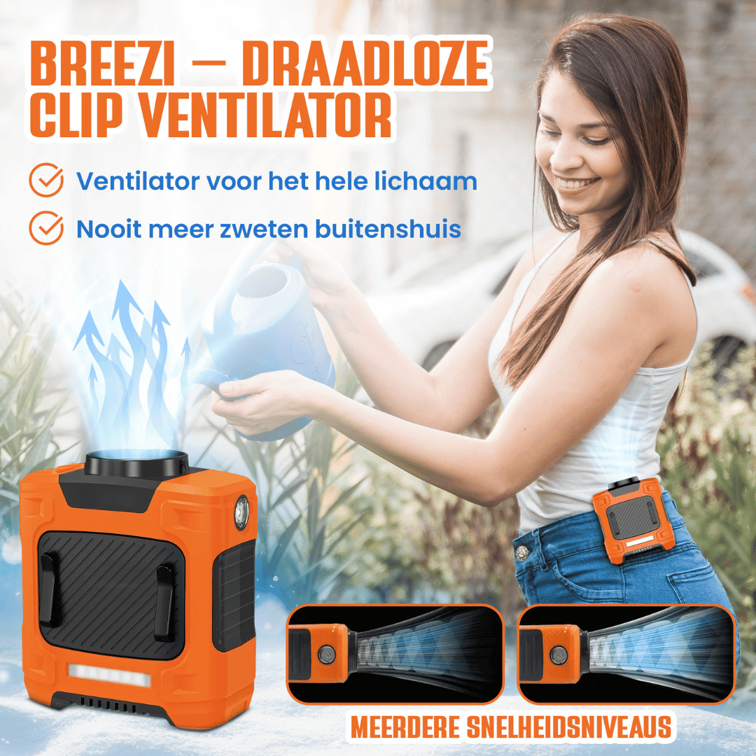 BREEZI draadloze ventilator clip