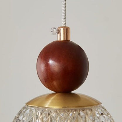 Minimalistische Walnoot Houten Hanglamp