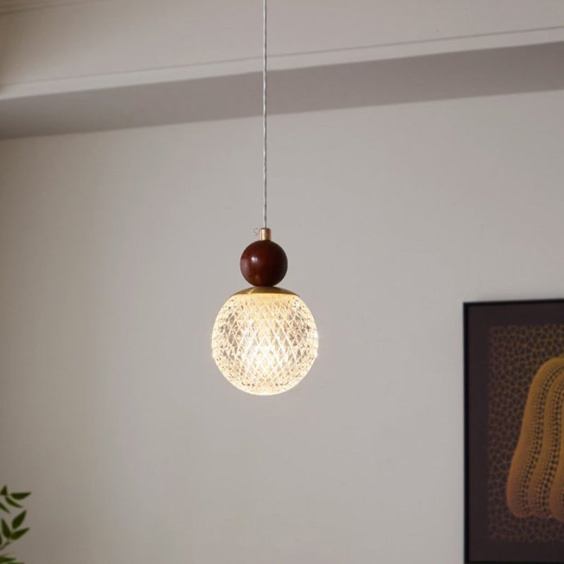 Minimalistische Walnoot Houten Hanglamp