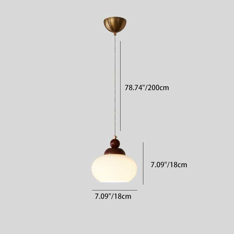 Minimalistische Walnoot Houten Hanglamp