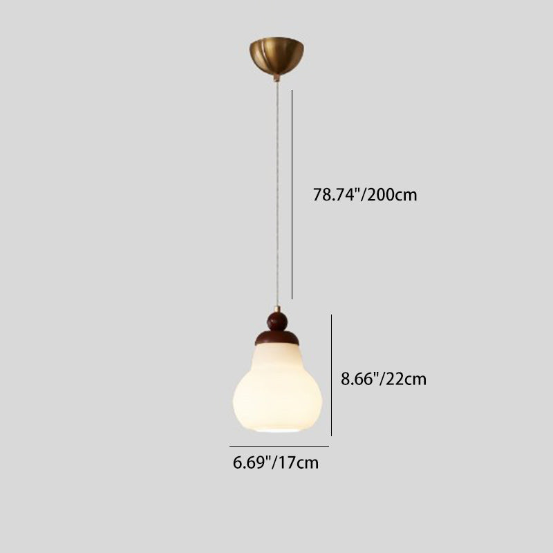 Minimalistische Walnoot Houten Hanglamp