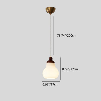 Minimalistische Walnoot Houten Hanglamp