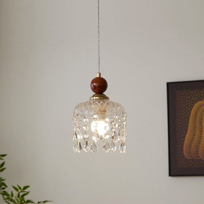 Minimalistische Walnoot Houten Hanglamp