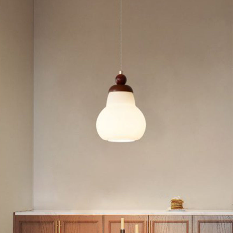 Minimalistische Walnoot Houten Hanglamp