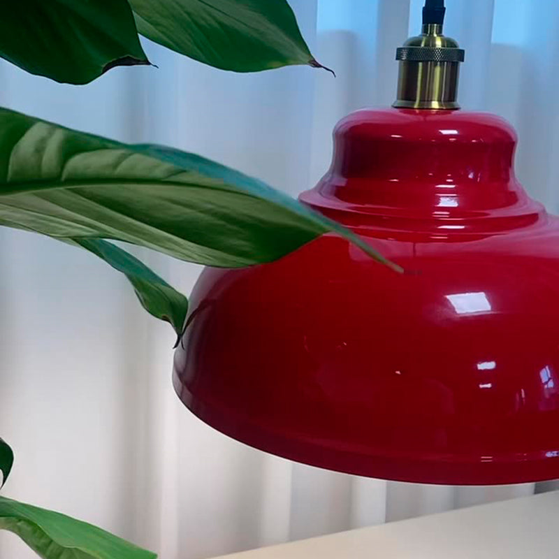 Industriële IJzeren Hanglamp Rood