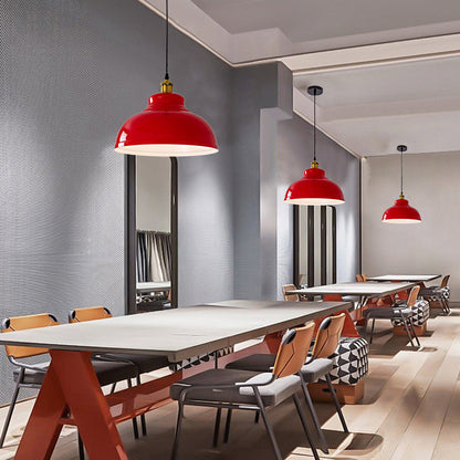 Industriële IJzeren Hanglamp Rood