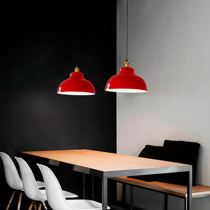Industriële IJzeren Hanglamp Rood