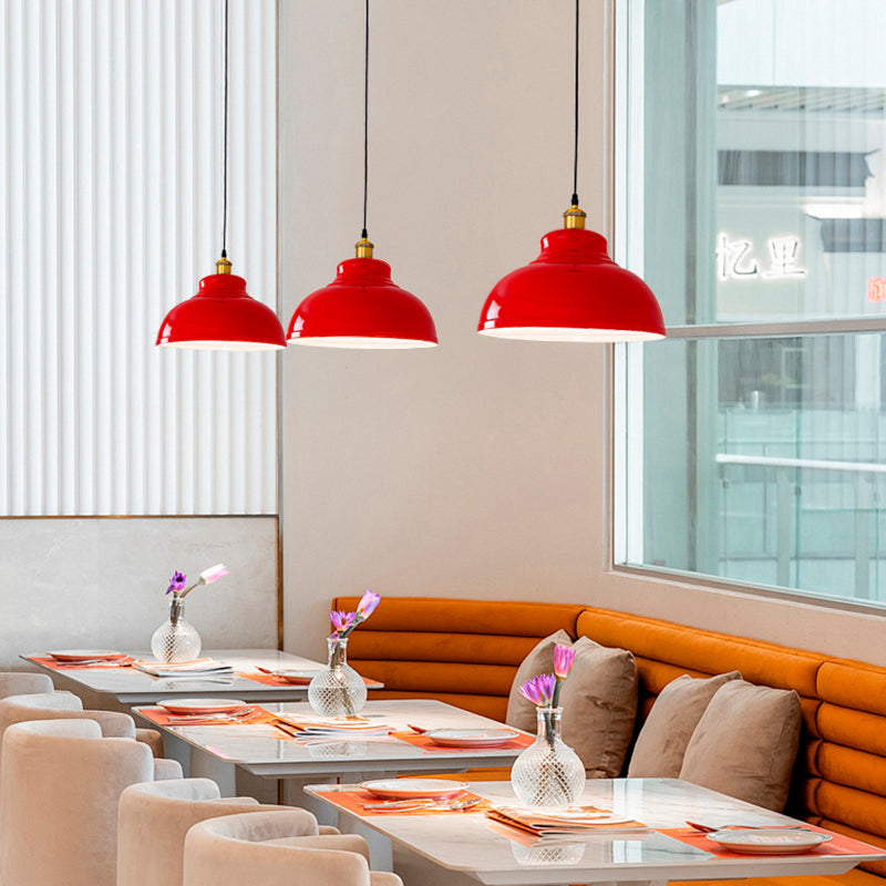 Industriële IJzeren Hanglamp Rood