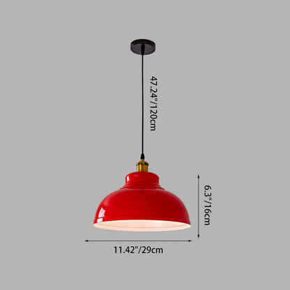 Industriële IJzeren Hanglamp Rood