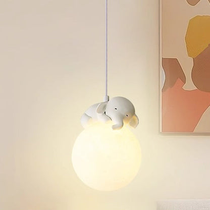 Minimalistische Witte Hanglamp met Cartoon Design
