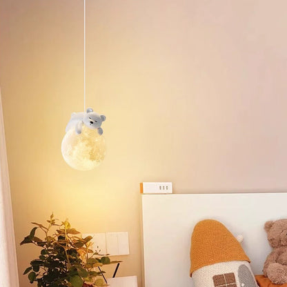 Minimalistische Witte Hanglamp met Cartoon Design