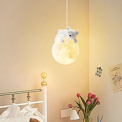 Minimalistische Witte Hanglamp met Cartoon Design