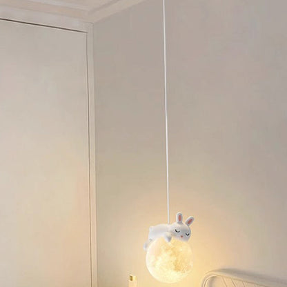 Minimalistische Witte Hanglamp met Cartoon Design