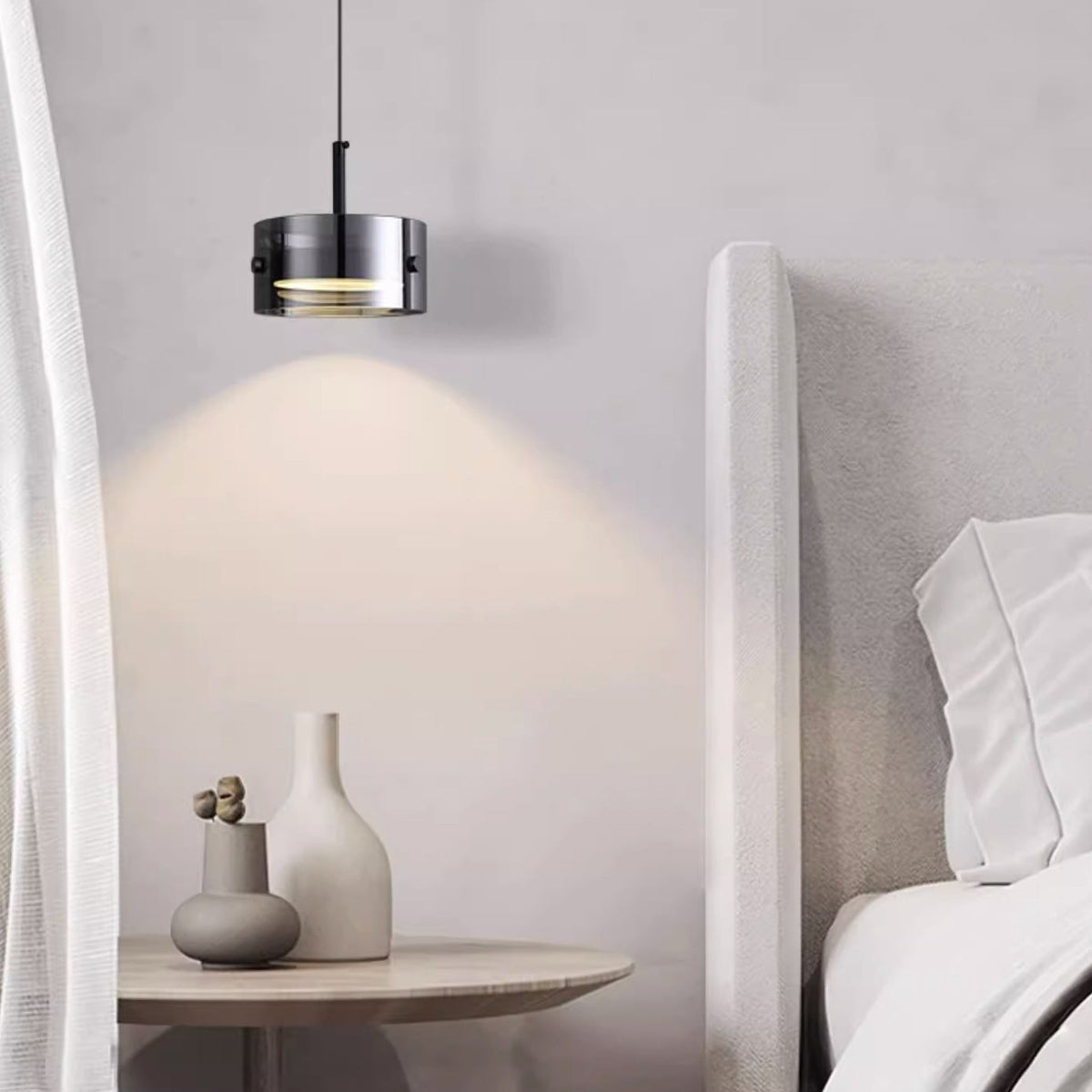 SMD Living minimalistische smoke gray hanglamp