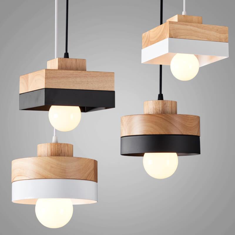 Lumio moderne hanglamp van metaal en hout