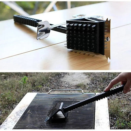 Navando 3-in-1 barbecueborstel met schraper