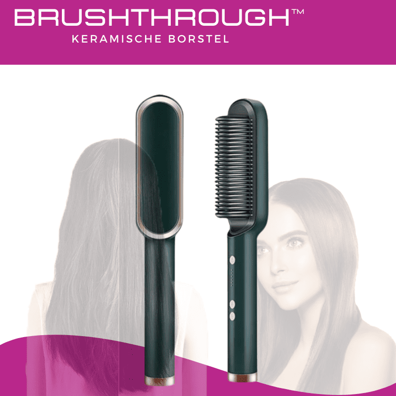 BrushThrough keramische haartang borstel