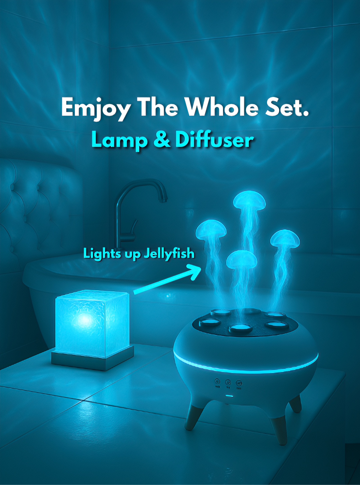 JellyWave aromadiffuser met kwallen nebeleffect