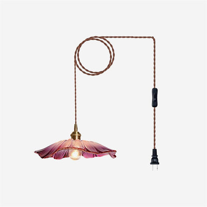 Retro bloemglas hanglamp