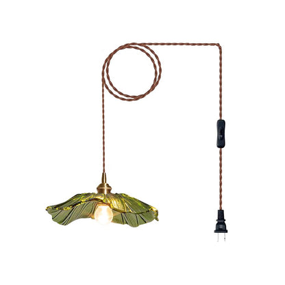Retro bloemglas hanglamp