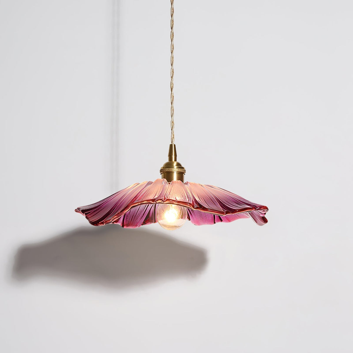 Retro bloemglas hanglamp