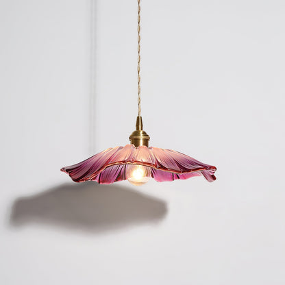 Retro bloemglas hanglamp