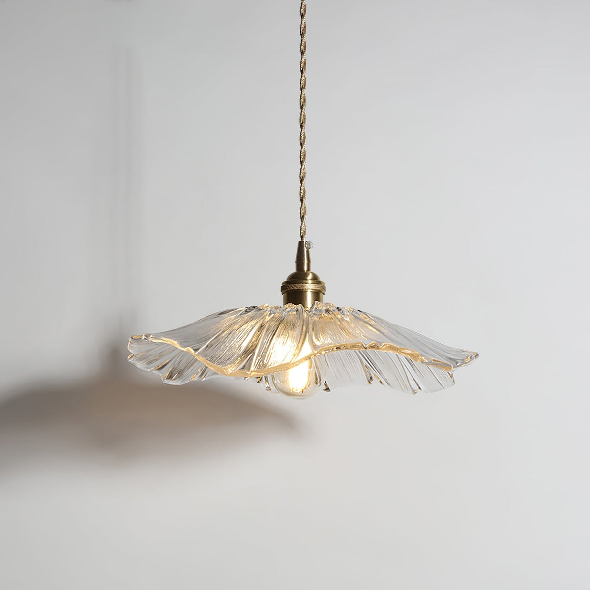Retro bloemglas hanglamp