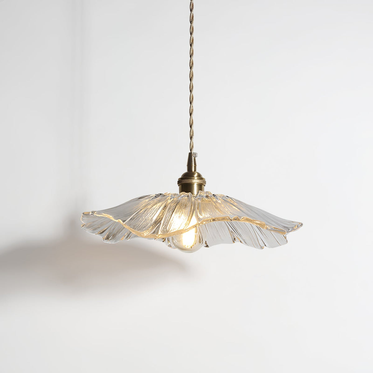 Retro bloemglas hanglamp
