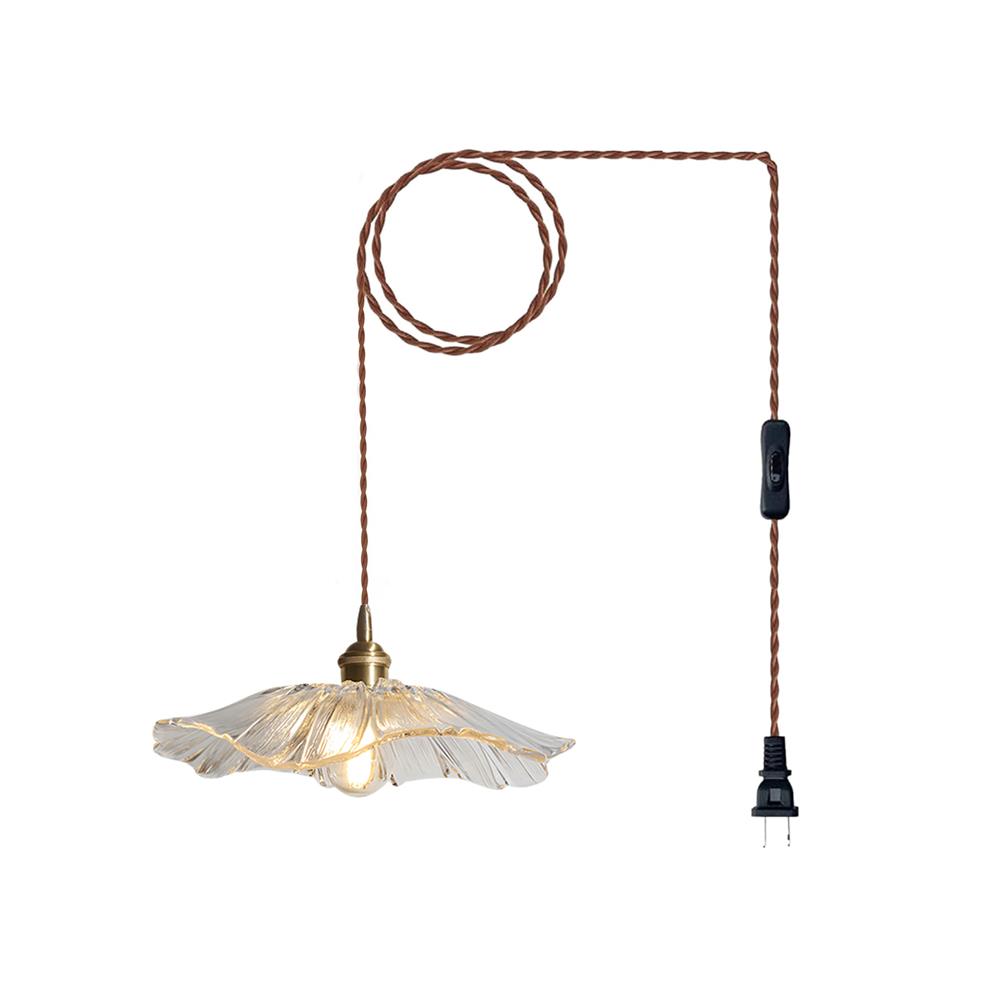 Retro bloemglas hanglamp