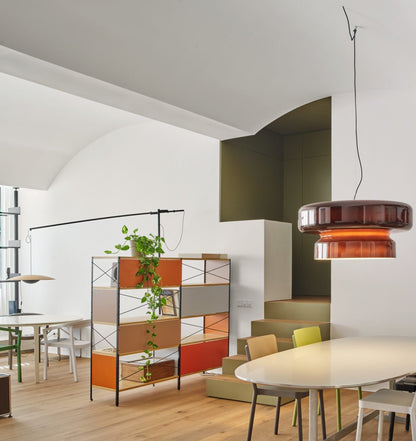 Retro glazen LED hanglamp