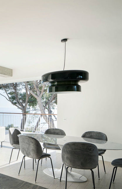 Retro glazen LED hanglamp